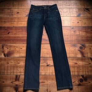 SPANX Jeans Womens 26 The Slim-X Straight Leg Dark Wash Blue Denim Stretch